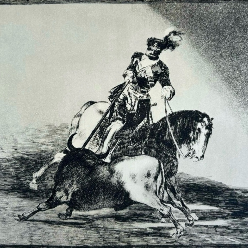 CHARLES THE FIFTH Original Antique Vintage Fine Art GOYA Print of Etching 1960’s